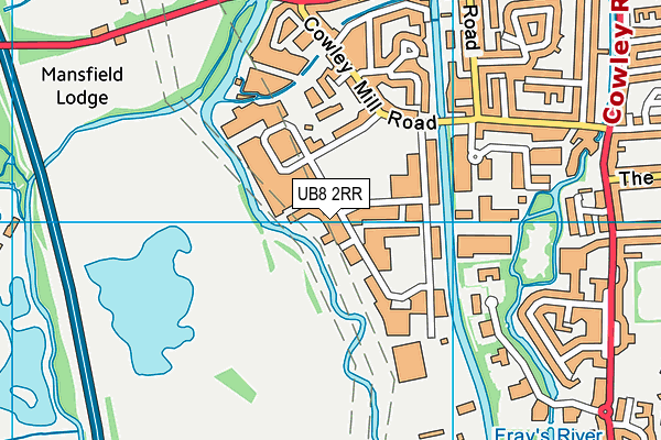 UB8 2RR map - OS VectorMap District (Ordnance Survey)