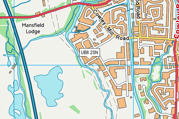 UB8 2SN map - OS VectorMap District (Ordnance Survey)