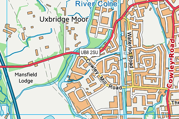 UB8 2SU map - OS VectorMap District (Ordnance Survey)