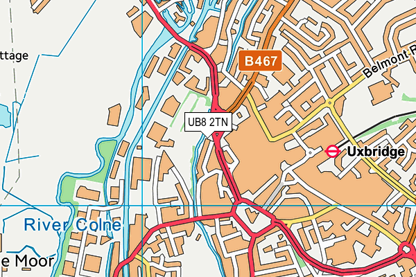 UB8 2TN map - OS VectorMap District (Ordnance Survey)