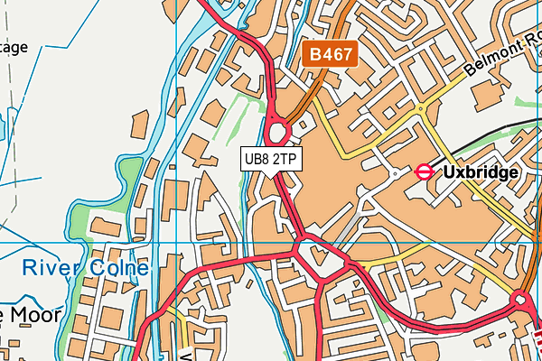UB8 2TP map - OS VectorMap District (Ordnance Survey)