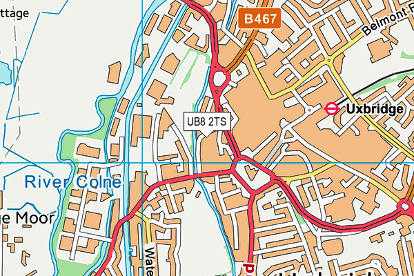 UB8 2TS map - OS VectorMap District (Ordnance Survey)