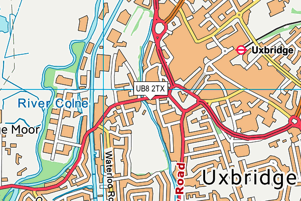 UB8 2TX map - OS VectorMap District (Ordnance Survey)