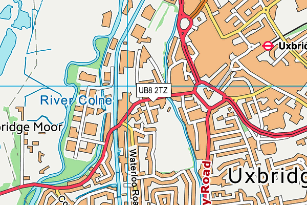 UB8 2TZ map - OS VectorMap District (Ordnance Survey)