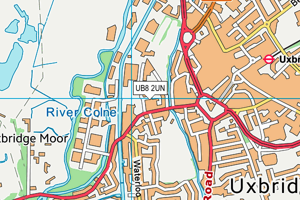 UB8 2UN map - OS VectorMap District (Ordnance Survey)