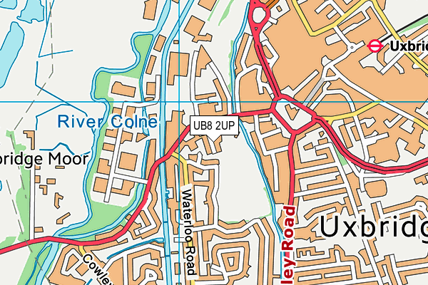 UB8 2UP map - OS VectorMap District (Ordnance Survey)