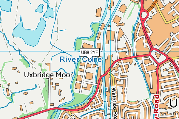 UB8 2YF map - OS VectorMap District (Ordnance Survey)