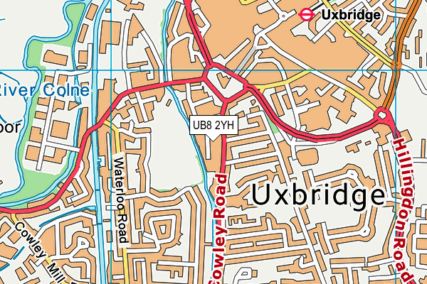 UB8 2YH map - OS VectorMap District (Ordnance Survey)