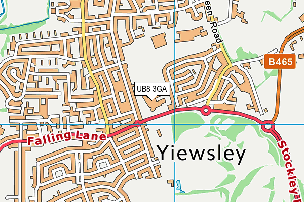 Park Academy West London map (UB8 3GA) - OS VectorMap District (Ordnance Survey)