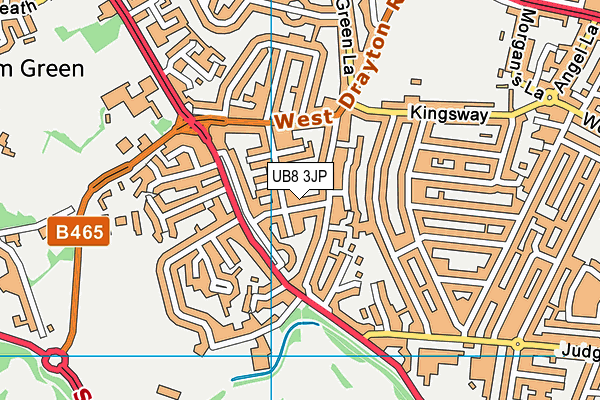 UB8 3JP map - OS VectorMap District (Ordnance Survey)