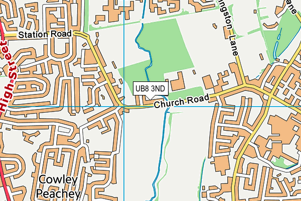 UB8 3ND map - OS VectorMap District (Ordnance Survey)