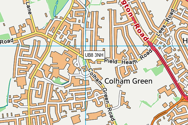 UB8 3NH map - OS VectorMap District (Ordnance Survey)