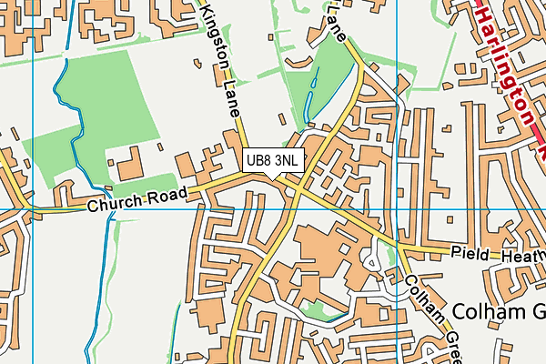 UB8 3NL map - OS VectorMap District (Ordnance Survey)