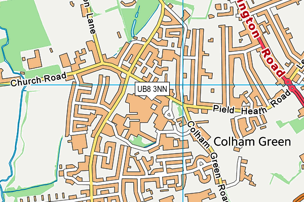 UB8 3NN map - OS VectorMap District (Ordnance Survey)