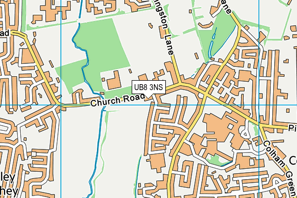 UB8 3NS map - OS VectorMap District (Ordnance Survey)