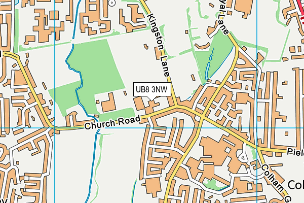 Pield Heath House RC School map (UB8 3NW) - OS VectorMap District (Ordnance Survey)