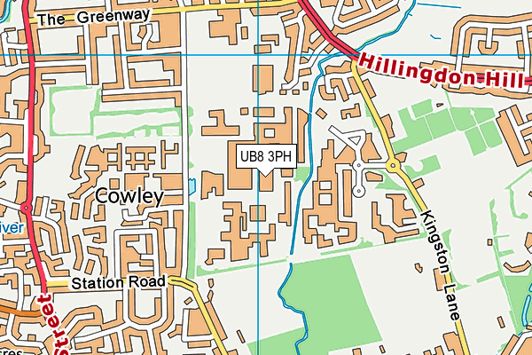 Brunel University map (UB8 3PH) - OS VectorMap District (Ordnance Survey)