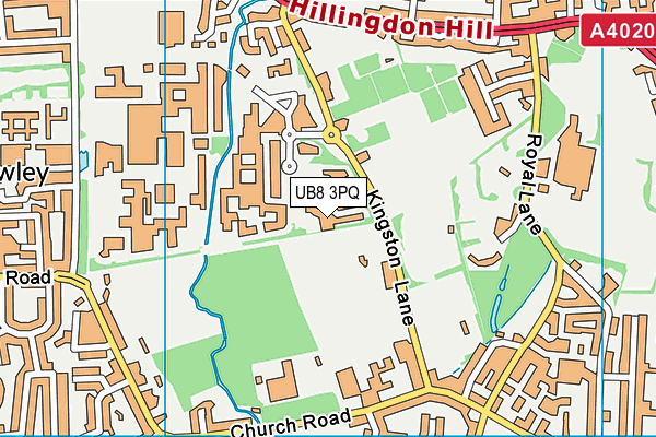 UB8 3PQ map - OS VectorMap District (Ordnance Survey)