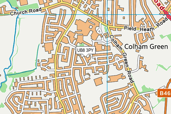 UB8 3PY map - OS VectorMap District (Ordnance Survey)
