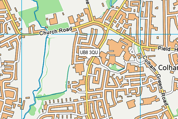 Meadow High School map (UB8 3QU) - OS VectorMap District (Ordnance Survey)