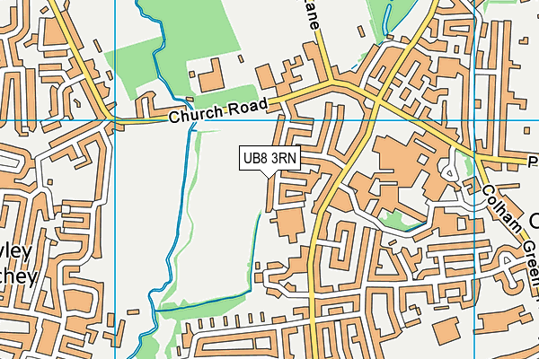 UB8 3RN map - OS VectorMap District (Ordnance Survey)