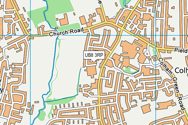 UB8 3RP map - OS VectorMap District (Ordnance Survey)