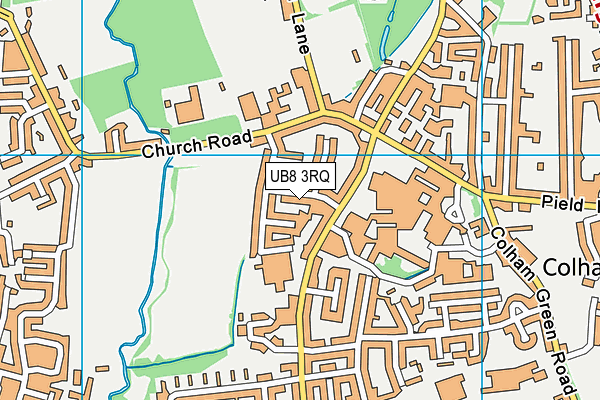 UB8 3RQ map - OS VectorMap District (Ordnance Survey)