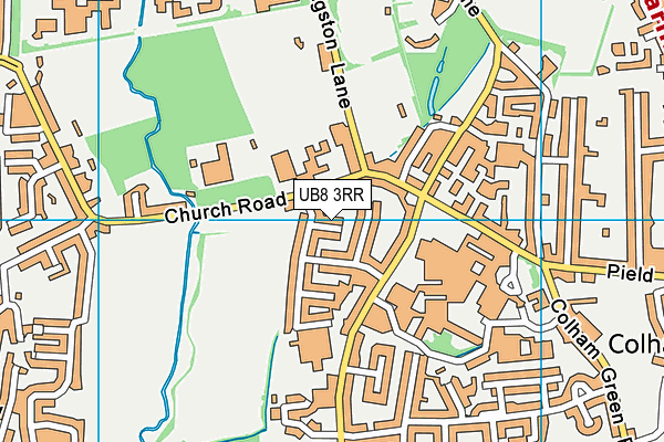 UB8 3RR map - OS VectorMap District (Ordnance Survey)