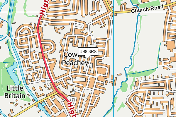 UB8 3RS map - OS VectorMap District (Ordnance Survey)