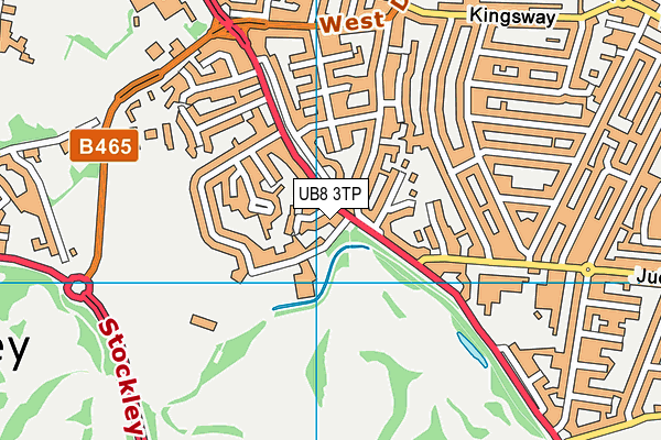 UB8 3TP map - OS VectorMap District (Ordnance Survey)