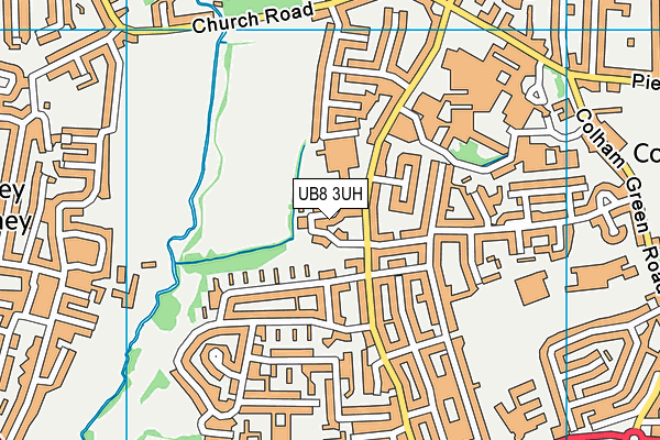 UB8 3UH map - OS VectorMap District (Ordnance Survey)