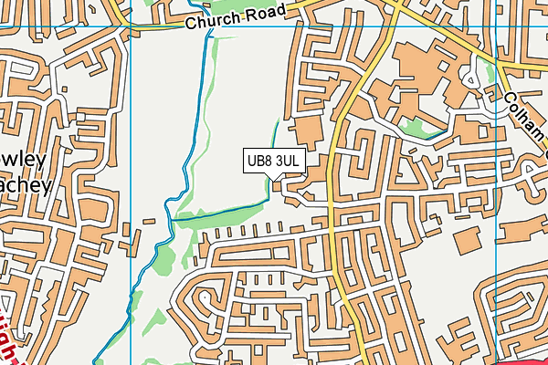 UB8 3UL map - OS VectorMap District (Ordnance Survey)