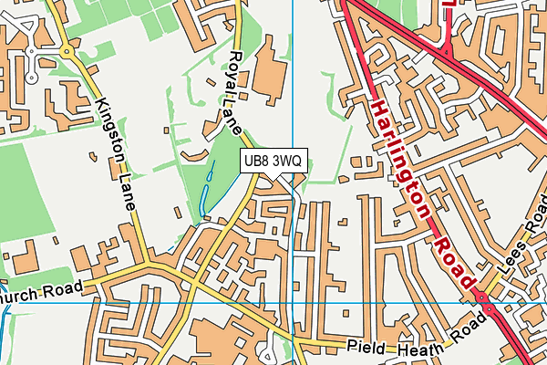 UB8 3WQ map - OS VectorMap District (Ordnance Survey)