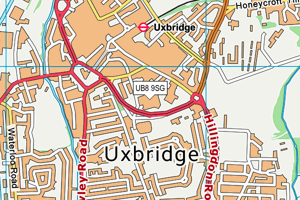 UB8 9SG map - OS VectorMap District (Ordnance Survey)