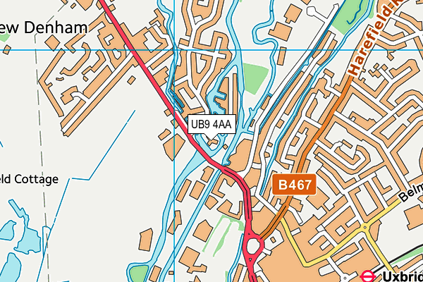 UB9 4AA map - OS VectorMap District (Ordnance Survey)