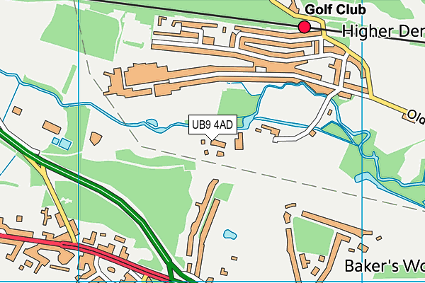 UB9 4AD map - OS VectorMap District (Ordnance Survey)