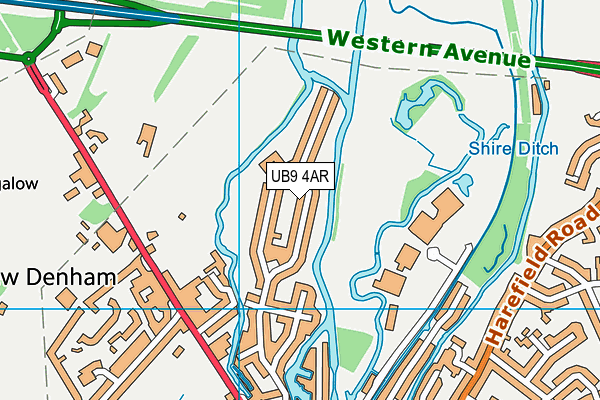 UB9 4AR map - OS VectorMap District (Ordnance Survey)
