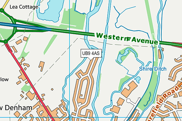 UB9 4AS map - OS VectorMap District (Ordnance Survey)