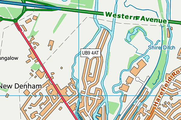 UB9 4AT map - OS VectorMap District (Ordnance Survey)