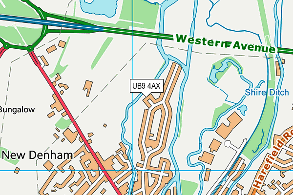 UB9 4AX map - OS VectorMap District (Ordnance Survey)