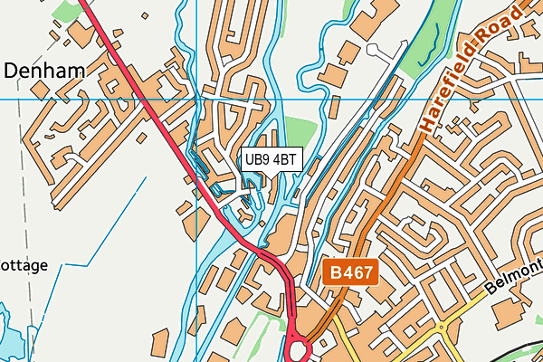 UB9 4BT map - OS VectorMap District (Ordnance Survey)