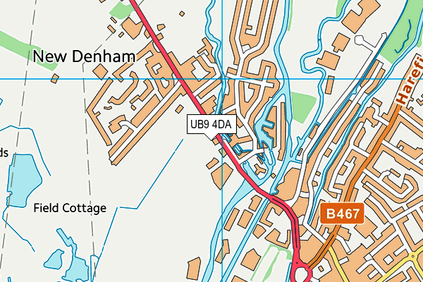 UB9 4DA map - OS VectorMap District (Ordnance Survey)
