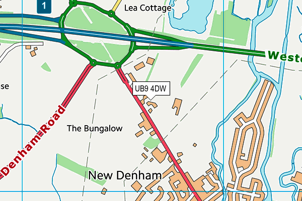 Denham United Ladies Fc (The Den) map (UB9 4DW) - OS VectorMap District (Ordnance Survey)