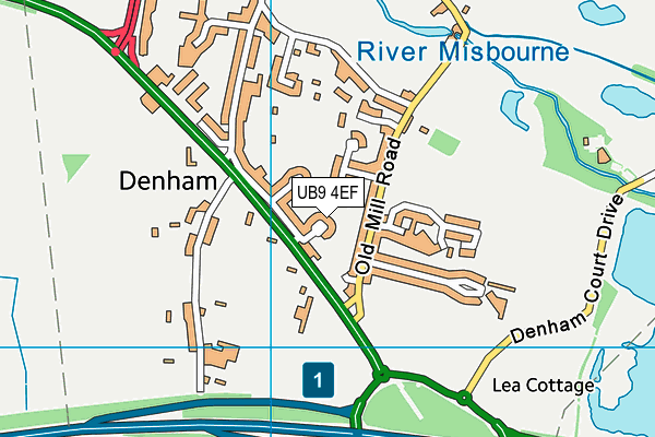 UB9 4EF map - OS VectorMap District (Ordnance Survey)