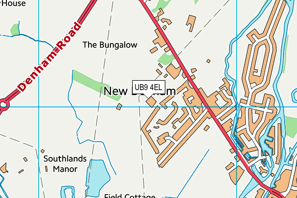 Knighton Way Lane Play Area map (UB9 4EL) - OS VectorMap District (Ordnance Survey)