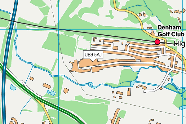 UB9 5AJ map - OS VectorMap District (Ordnance Survey)