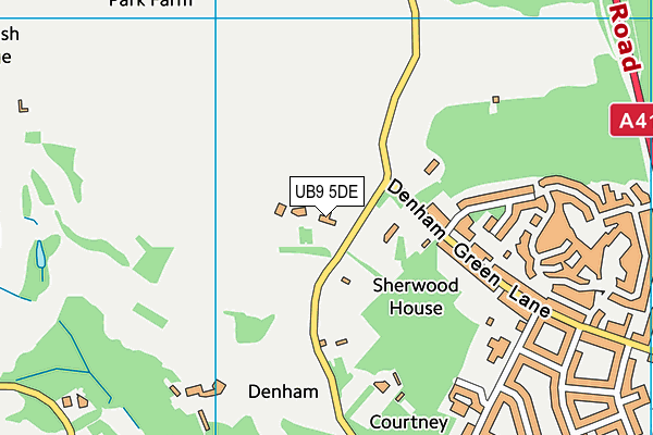 Denham Golf Club map (UB9 5DE) - OS VectorMap District (Ordnance Survey)