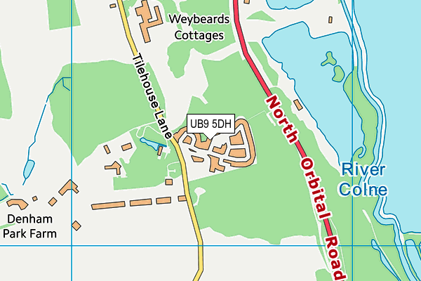 UB9 5DH map - OS VectorMap District (Ordnance Survey)