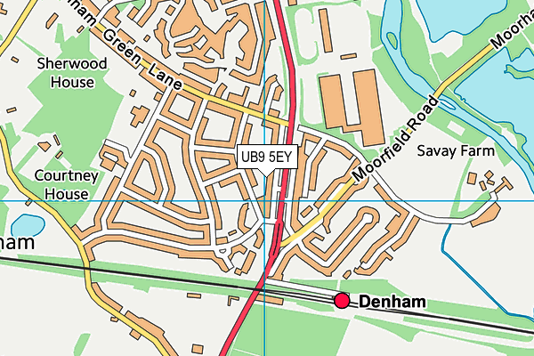 UB9 5EY map - OS VectorMap District (Ordnance Survey)