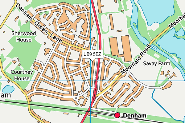 UB9 5EZ map - OS VectorMap District (Ordnance Survey)
